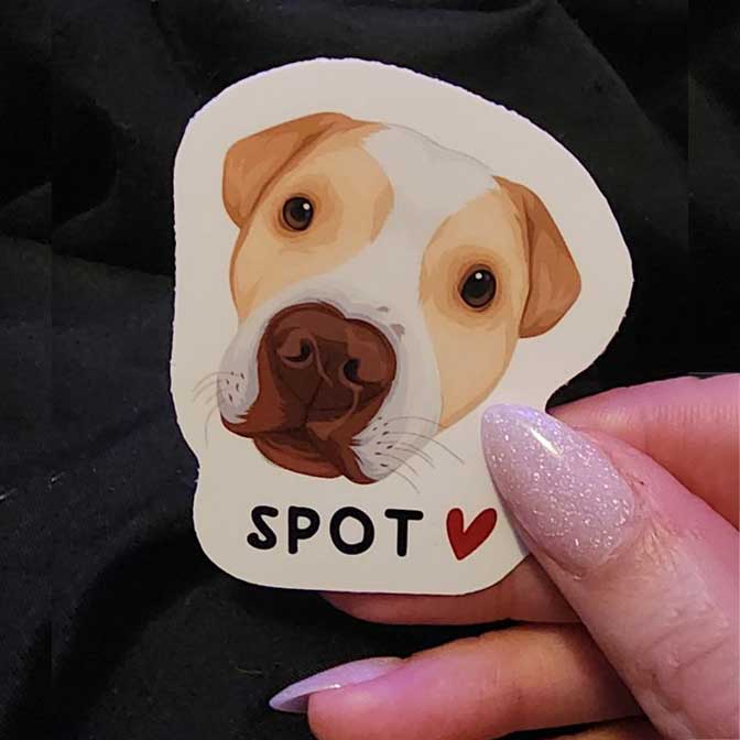 Personalized Dog Face Stickers